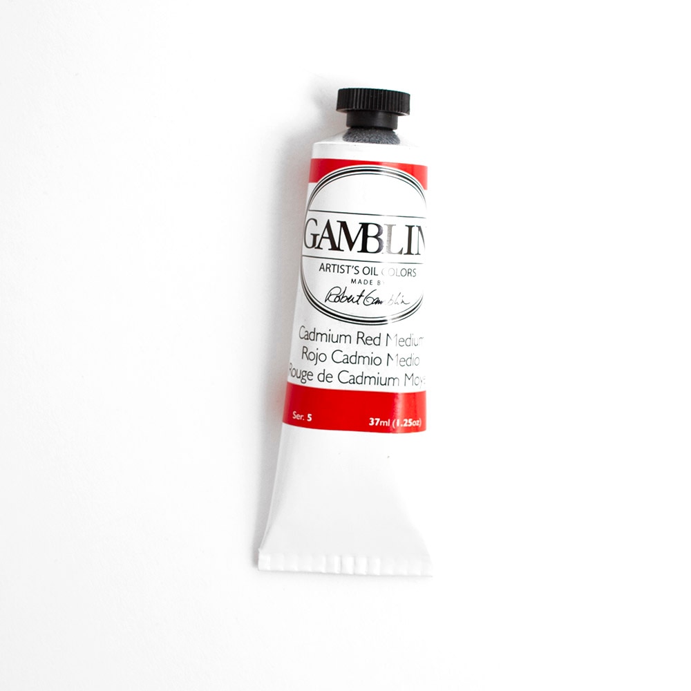 Gamblin, Oil, Art & School, Artist Grade, Paint, 37ml, 45670, Cadmium Red Medium
